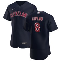 Cleveland Cleveland Guardians #8 Jordan Luplow Men's Nike Navy Alternate 2020 Authentic Player MLB Jersey