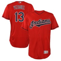 Cleveland Guardians #13 Omar Vizquel Red Flexbase Authentic Collection Stitched MLB Jersey