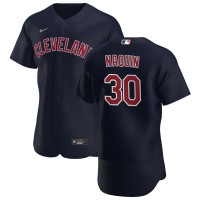 Cleveland Cleveland Guardians #30 Tyler Naquin Men's Nike Navy Alternate 2020 Authentic Player MLB Jersey