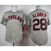Cleveland Guardians #28 Corey Kluber Grey Cool Base Stitched MLB Jersey