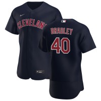 Cleveland Cleveland Guardians #40 Bobby Bradley Men's Nike Navy Alternate 2020 Authentic Player MLB Jersey