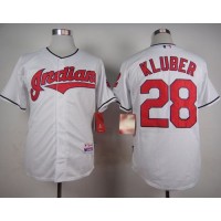 Cleveland Guardians #28 Corey Kluber White Cool Base Stitched MLB Jersey