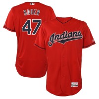 Cleveland Guardians #47 Trevor Bauer Scarlet 2019 Flexbase Authentic Collection Stitched MLB Jersey