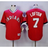 Cleveland Guardians #7 Kenny Lofton Red 1978 Turn Back The Clock Stitched MLB Jersey