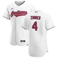 Cleveland Cleveland Guardians #4 Bradley Zimmer Men's Nike White Home 2020 Authentic Team MLB Jersey