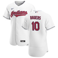 Cleveland Cleveland Guardians #10 Jake Bauers Men's Nike White Home 2020 Authentic Team MLB Jersey