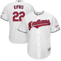 Cleveland Cleveland Guardians #22 Jason Kipnis Majestic Home 2019 All-Star Game Patch Cool Base Player Jersey White