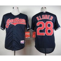 Cleveland Guardians #28 Corey Kluber Navy Cool Base Stitched MLB Jersey