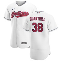 Cleveland Cleveland Guardians #38 Cal Quantrill Men's Nike White Home 2020 Authentic Team MLB Jersey