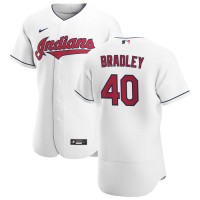 Cleveland Cleveland Guardians #40 Bobby Bradley Men's Nike White Home 2020 Authentic Team MLB Jersey