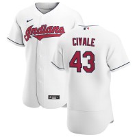 Cleveland Cleveland Guardians #43 Aaron Civale Men's Nike White Home 2020 Authentic Team MLB Jersey