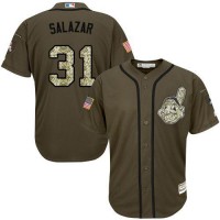 Cleveland Guardians #31 Danny Salazar Green Salute to Service Stitched MLB Jersey