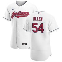 Cleveland Cleveland Guardians #54 Logan Allen Men's Nike White Home 2020 Authentic Team MLB Jersey