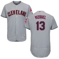 Cleveland Guardians #13 Omar Vizquel Grey Flexbase Authentic Collection Stitched MLB Jersey