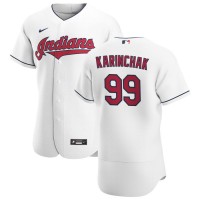 Cleveland Cleveland Guardians #99 James Karinchak Men's Nike White Home 2020 Authentic Team MLB Jersey