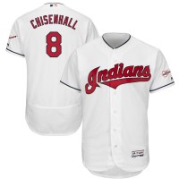 Cleveland Cleveland Guardians #8 Lonnie Chisenhall Majestic Home 2019 All-Star Game Patch Flex Base Player Jersey White