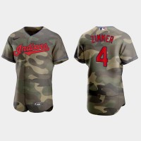 Cleveland Cleveland Guardians #4 Bradley Zimmer Men's Nike 2021 Armed Forces Day Authentic MLB Jersey -Camo