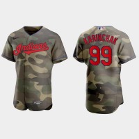 Cleveland Cleveland Guardians #99 James Karinchak Men's Nike 2021 Armed Forces Day Authentic MLB Jersey -Camo