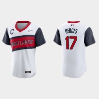 Cleveland Cleveland Guardians #17 Austin Hedges Men's Nike White 2021 Little League Classic Authentic MLB Jersey