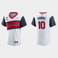 Cleveland Cleveland Guardians #10 Harold Ramirez Men's Nike White 2021 Little League Class Authentic MLB Jersey