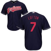 Cleveland Guardians #7 Kenny Lofton Navy Blue New Cool Base Stitched MLB Jersey