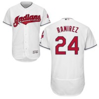 Cleveland Guardians #24 Manny Ramirez White Flexbase Authentic Collection Stitched MLB Jersey