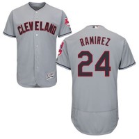 Cleveland Guardians #24 Manny Ramirez Grey Flexbase Authentic Collection Stitched MLB Jersey