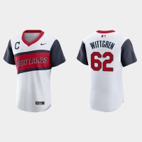 Cleveland Cleveland Guardians #62 Nick Wittgren Men's Nike White 2021 Little League Class Authentic MLB Jersey