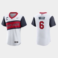 Cleveland Cleveland Guardians #6 Owen Miller Men's Nike White 2021 Little League Class Authentic MLB Jersey