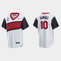 Cleveland Cleveland Guardians #10 Harold Ramirez Men's Nike White 2021 Little League Class Game MLB Jersey
