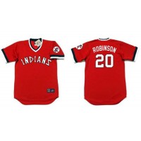 Cleveland Guardians #20 Eddie Robinson Red 1978 Turn Back The Clock Stitched MLB Jersey