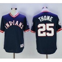 Cleveland Guardians #25 Jim Thome Navy Blue 1976 Turn Back The Clock Stitched MLB Jersey