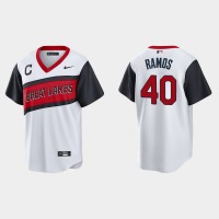 Cleveland Cleveland Guardians #40 Wilson Ramos Men's Nike White 2021 Little League Class Game MLB Jersey