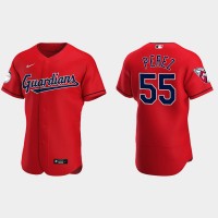 Cleveland Cleveland Guardians #55 Roberto Perez Men's Nike 2022 Authentic Alternate Stitched MLB Jersey - Red