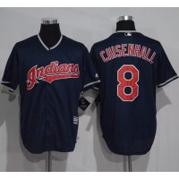 Cleveland Guardians #8 Lonnie Chisenhall Navy Blue New Cool Base Stitched MLB Jersey
