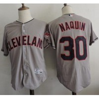 Cleveland Guardians #30 Tyler Naquin Grey Flexbase Authentic Collection Stitched MLB Jersey