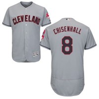 Cleveland Guardians #8 Lonnie Chisenhall Grey Flexbase Authentic Collection Stitched MLB Jersey