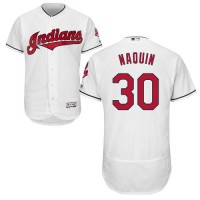 Cleveland Guardians #30 Tyler Naquin White Flexbase Authentic Collection Stitched MLB Jersey