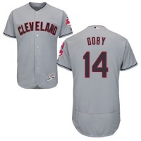 Cleveland Guardians #14 Larry Doby Grey Flexbase Authentic Collection Stitched MLB Jersey