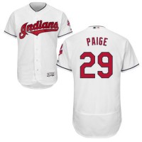 Cleveland Guardians #29 Satchel Paige White Flexbase Authentic Collection Stitched MLB Jersey