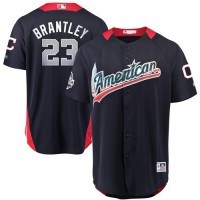 Cleveland Guardians #23 Michael Brantley Navy Blue 2018 All-Star American League Stitched MLB Jersey
