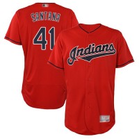 Cleveland Guardians #41 Carlos Santana Red Flexbase Authentic Collection Stitched MLB Jersey