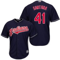 Cleveland Guardians #41 Carlos Santana Navy Blue New Cool Base Stitched MLB Jersey