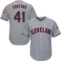 Cleveland Guardians #41 Carlos Santana Grey New Cool Base Stitched MLB Jersey