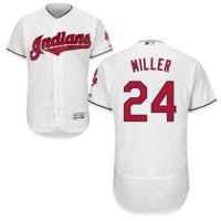 Cleveland Guardians #24 Andrew Miller White Flexbase Authentic Collection Stitched MLB Jersey