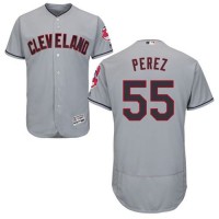 Cleveland Guardians #55 Roberto Perez Grey Flexbase Authentic Collection Stitched MLB Jersey