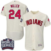 Cleveland Guardians #24 Andrew Miller Cream Flexbase Authentic Collection 2016 World Series Bound Stitched MLB Jersey