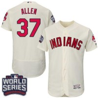 Cleveland Guardians #37 Cody Allen Cream Flexbase Authentic Collection 2016 World Series Bound Stitched MLB Jersey