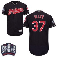 Cleveland Guardians #37 Cody Allen Navy Blue Flexbase Authentic Collection 2016 World Series Bound Stitched MLB Jersey