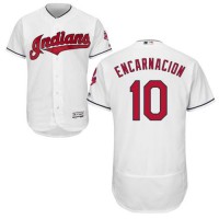 Cleveland Guardians #10 Edwin Encarnacion White Flexbase Authentic Collection Stitched MLB Jersey
